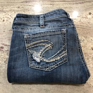 Women’s silver jeans